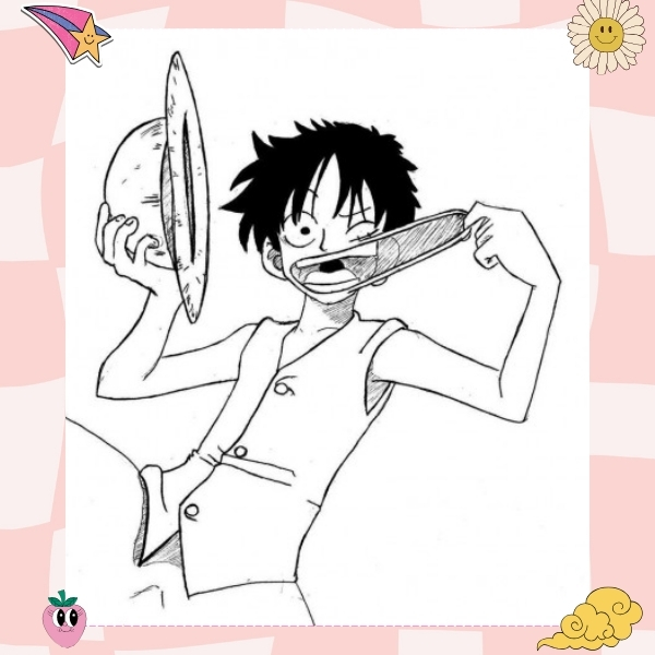 tranh tô màu Luffy 31