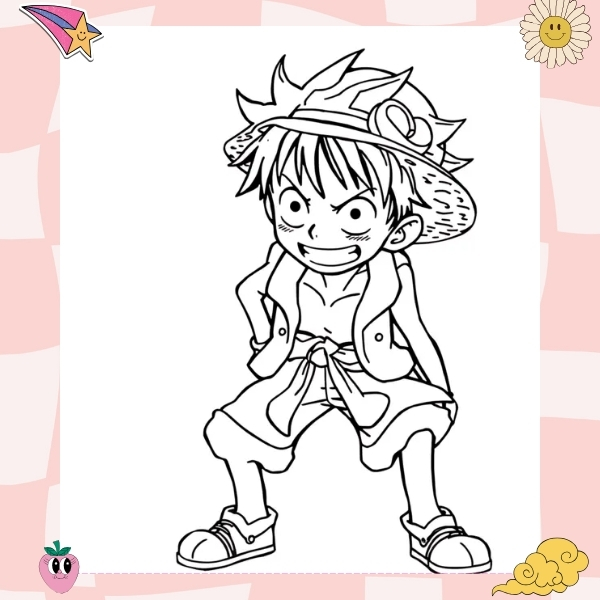 tranh tô màu Luffy 32