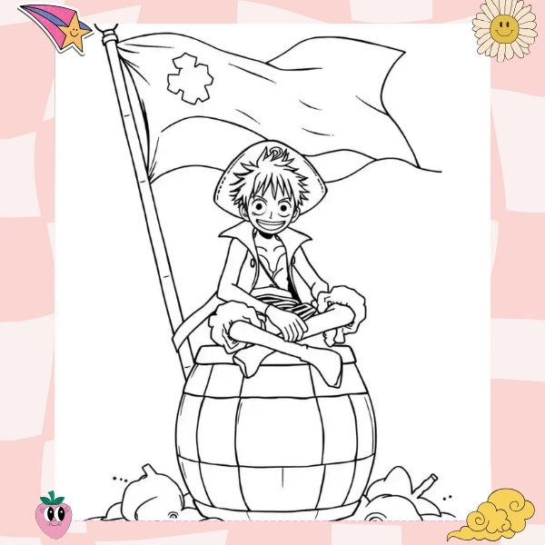 tranh tô màu Luffy 33