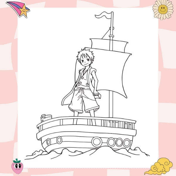 tranh tô màu Luffy 34