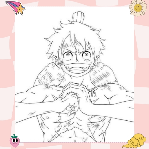 tranh tô màu Luffy 36