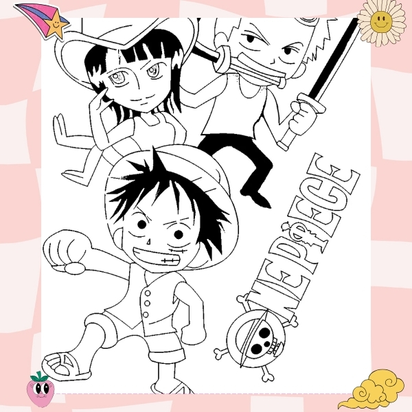 tranh tô màu Luffy 37