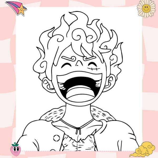 tranh tô màu Luffy 39