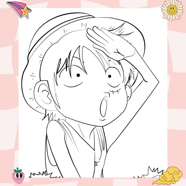 tranh tô màu Luffy 40