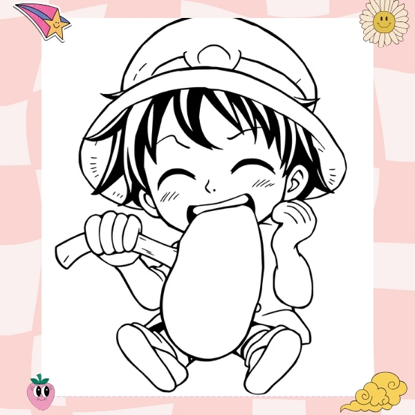 tranh tô màu Luffy 41