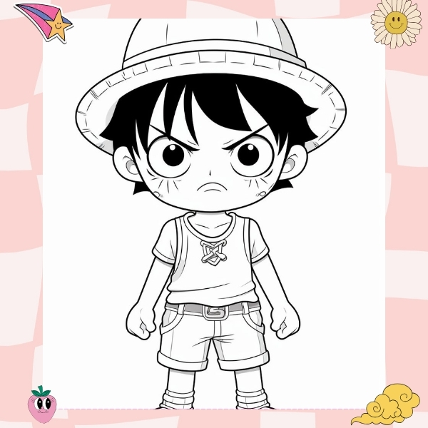 tranh tô màu Luffy 42