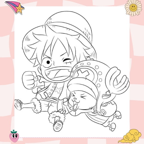 tranh tô màu Luffy 43