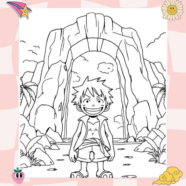 tranh tô màu Luffy 44