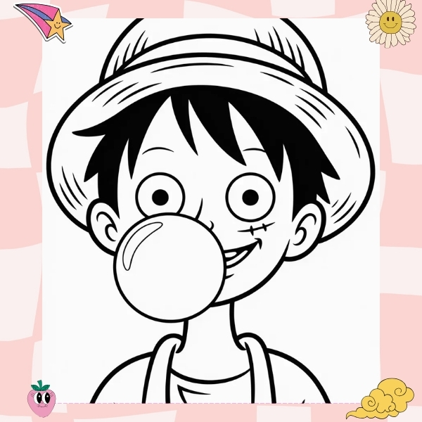 tranh tô màu Luffy 46