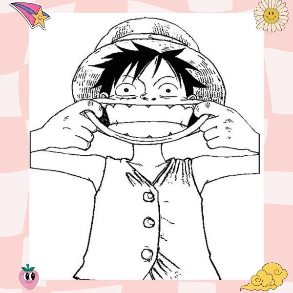 tranh tô màu Luffy 47