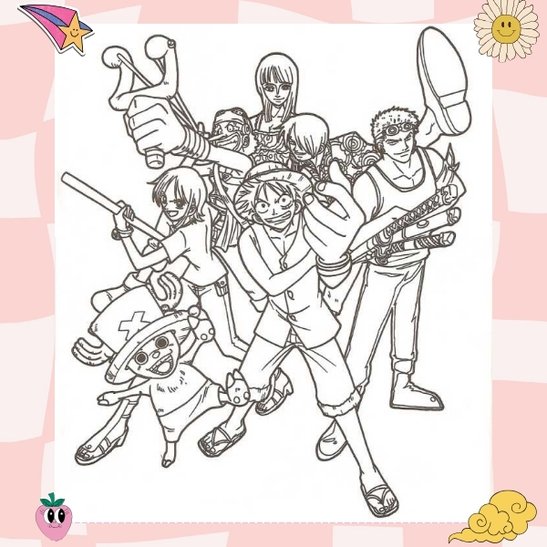 tranh tô màu Luffy 48