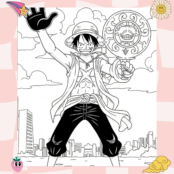 tranh tô màu Luffy 50