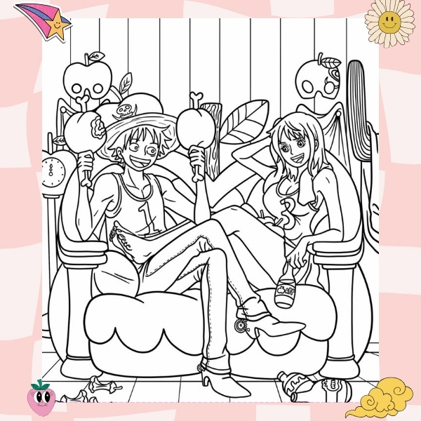 tranh tô màu Luffy 51