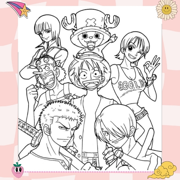 tranh tô màu Luffy 52