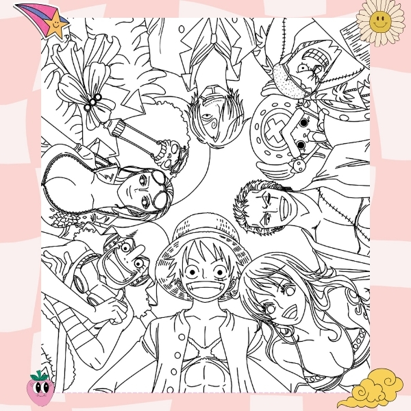 tranh tô màu Luffy 54