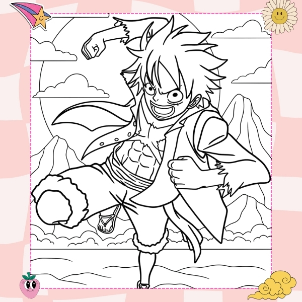 tranh tô màu Luffy 56