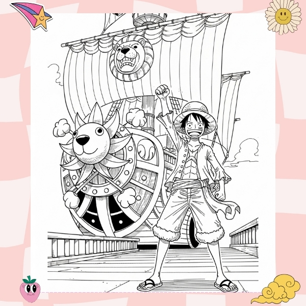 tranh tô màu Luffy 59