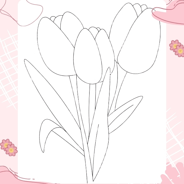 tranh tô màu hoa tulip 36