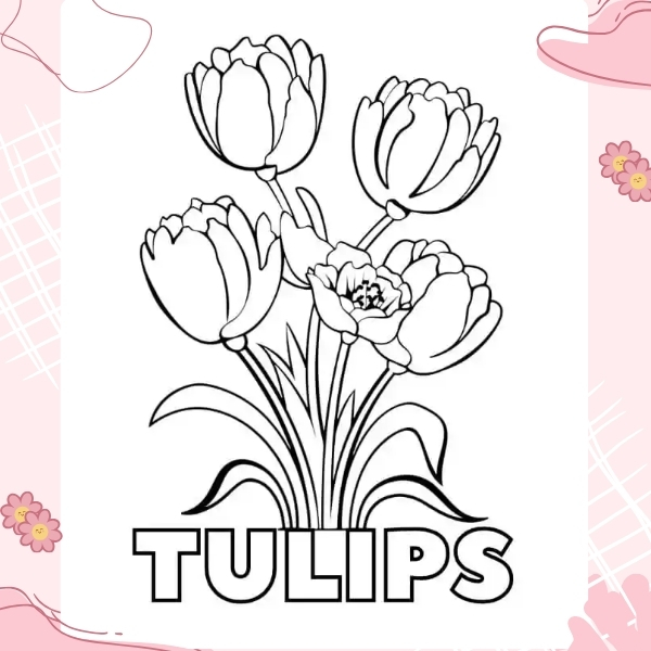 tranh tô màu hoa tulip 39