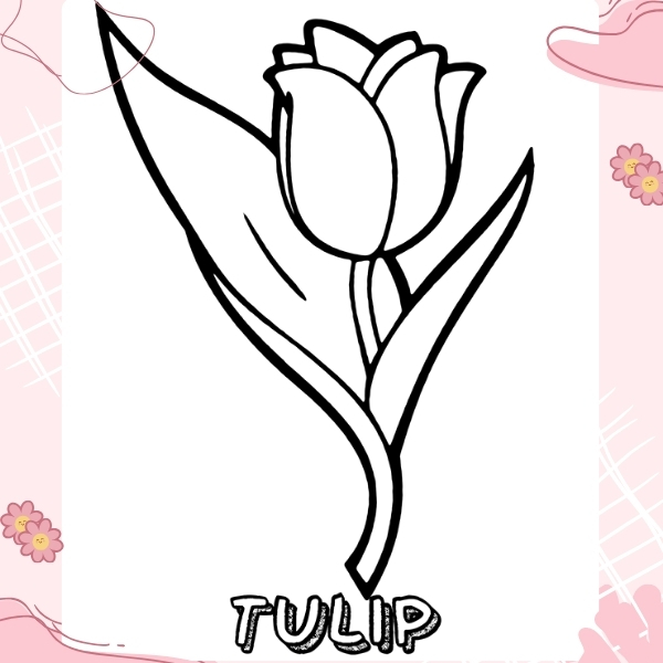 tranh tô màu hoa tulip 40