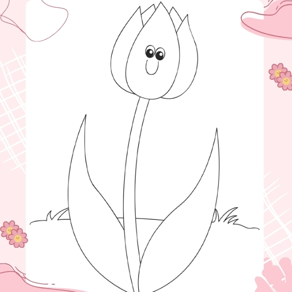 tranh tô màu hoa tulip 56