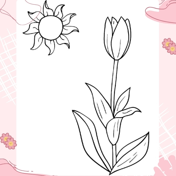 tranh tô màu hoa tulip 57