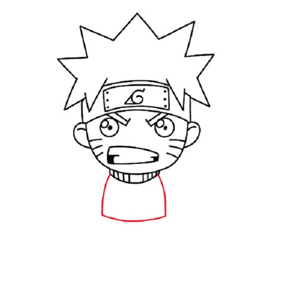 Cách vẽ Chibi Naruto đơn giản nhất 13