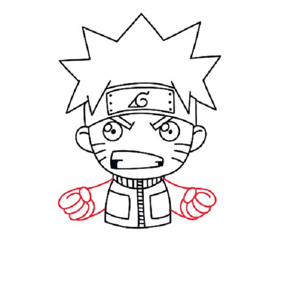 Cách vẽ Chibi Naruto đơn giản nhất 15