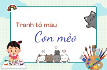 Tuyển tập tranh tô màu con mèo vui nhộn – Bé nào cũng thích