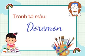 Bé thử thách trí sáng tạo với tranh tô màu Doremon dễ thương