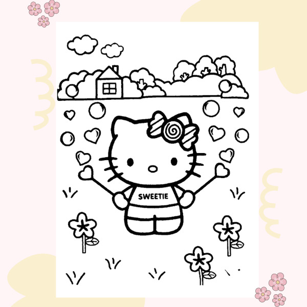 Bộ sưu tập tranh tô màu Hello Kitty