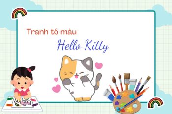 100+ Tranh tô màu Hello Kitty đáng yêu cho bé thích thú