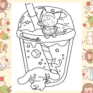 Bộ sưu tập tranh tô màu Kuromi dành riêng cho fan Sanrio