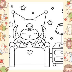 Bộ sưu tập tranh tô màu Kuromi dành riêng cho fan Sanrio