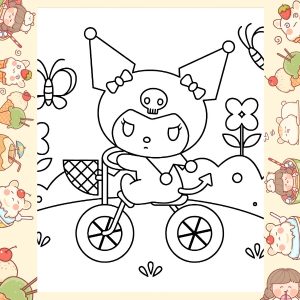 Bộ sưu tập tranh tô màu Kuromi dành riêng cho fan Sanrio