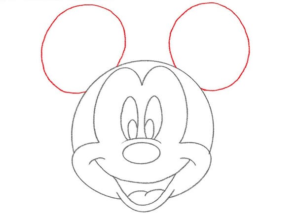 cách vẽ chuột mickey đơn giản​ 4