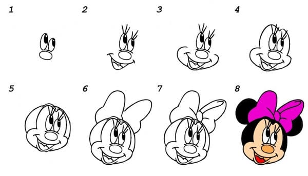 cách vẽ chuột mickey đơn giản​ 6