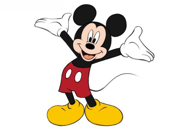 cách vẽ chuột mickey​ 7