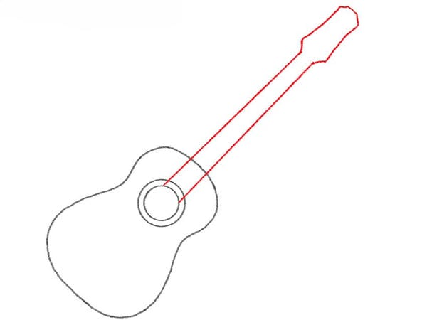 cách vẽ đàn guitar​ 3