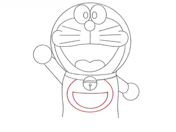 cách vẽ doraemon​ 7