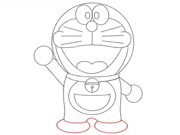 cách vẽ doraemon​ 8