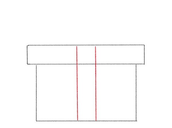 Cách vẽ hộp quà hình chữ nhật sinh động nhất 3