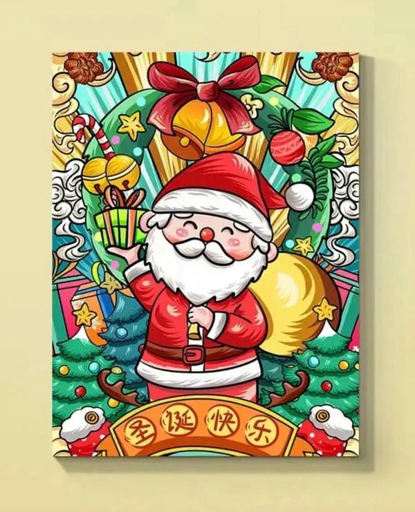 cách vẽ ông già noel đơn giản 13