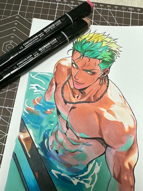 cách vẽ zoro chibi