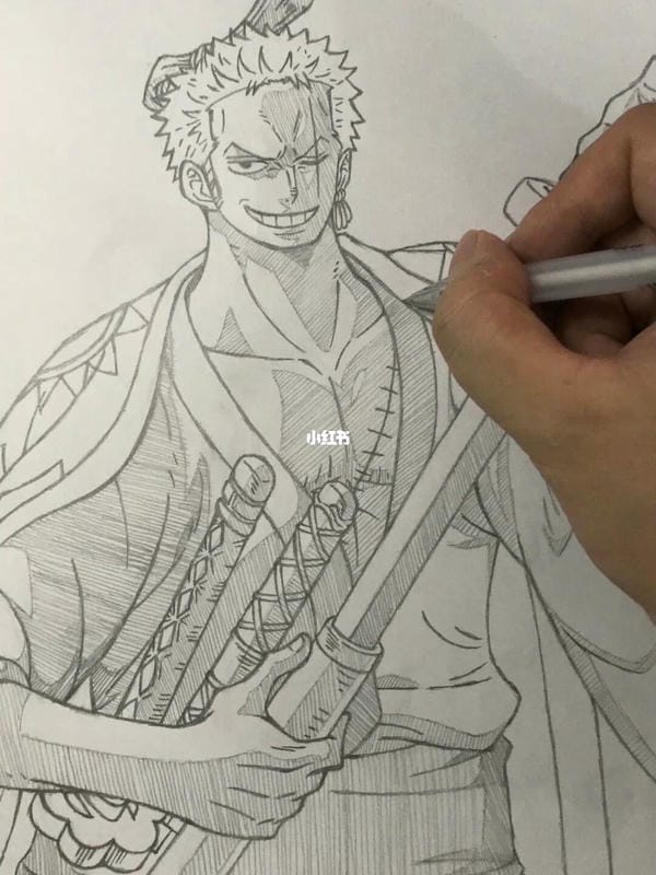 cách vẽ zoro one piece 4