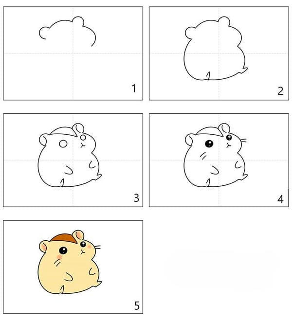 hình vẽ chuột hamster​ 8