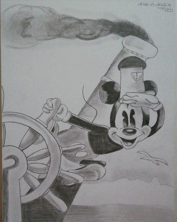 hình vẽ chuột mickey​