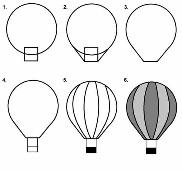 hình vẽ khinh khí cầu​ 3