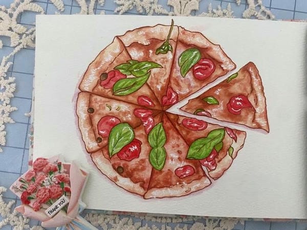 hình vẽ pizza​