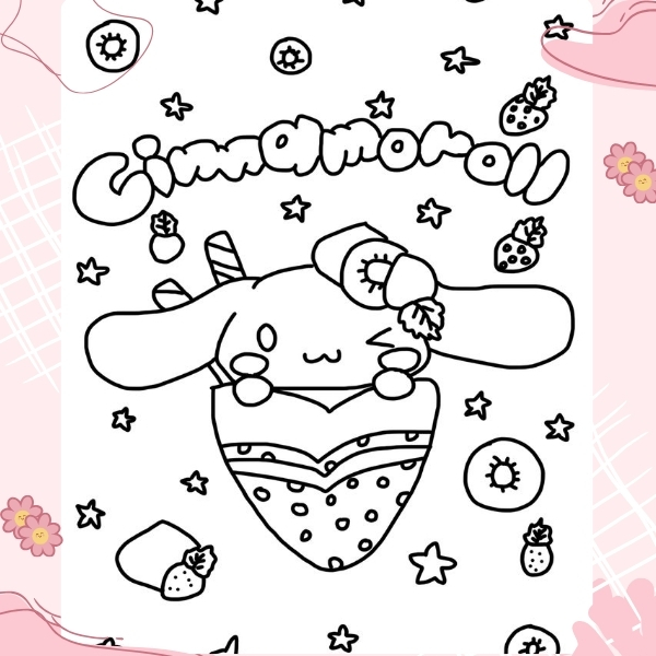 tranh tô màu Cinnamoroll 32